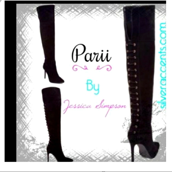 Black Suede Jessica Simpson Boots - Picture 2 of 6